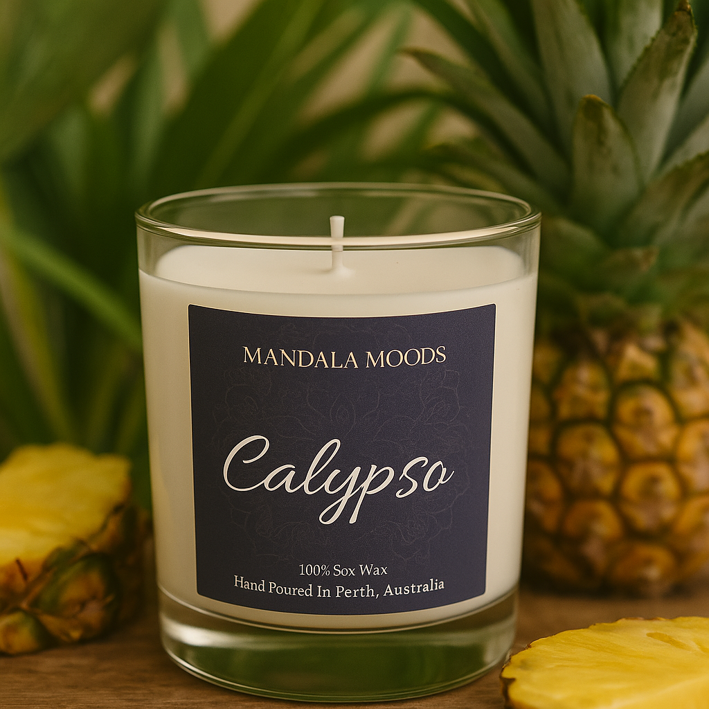 Calypso - The scent of creamy shaved coconut and citrus that seems like a tropical escape. 300ml soy wax