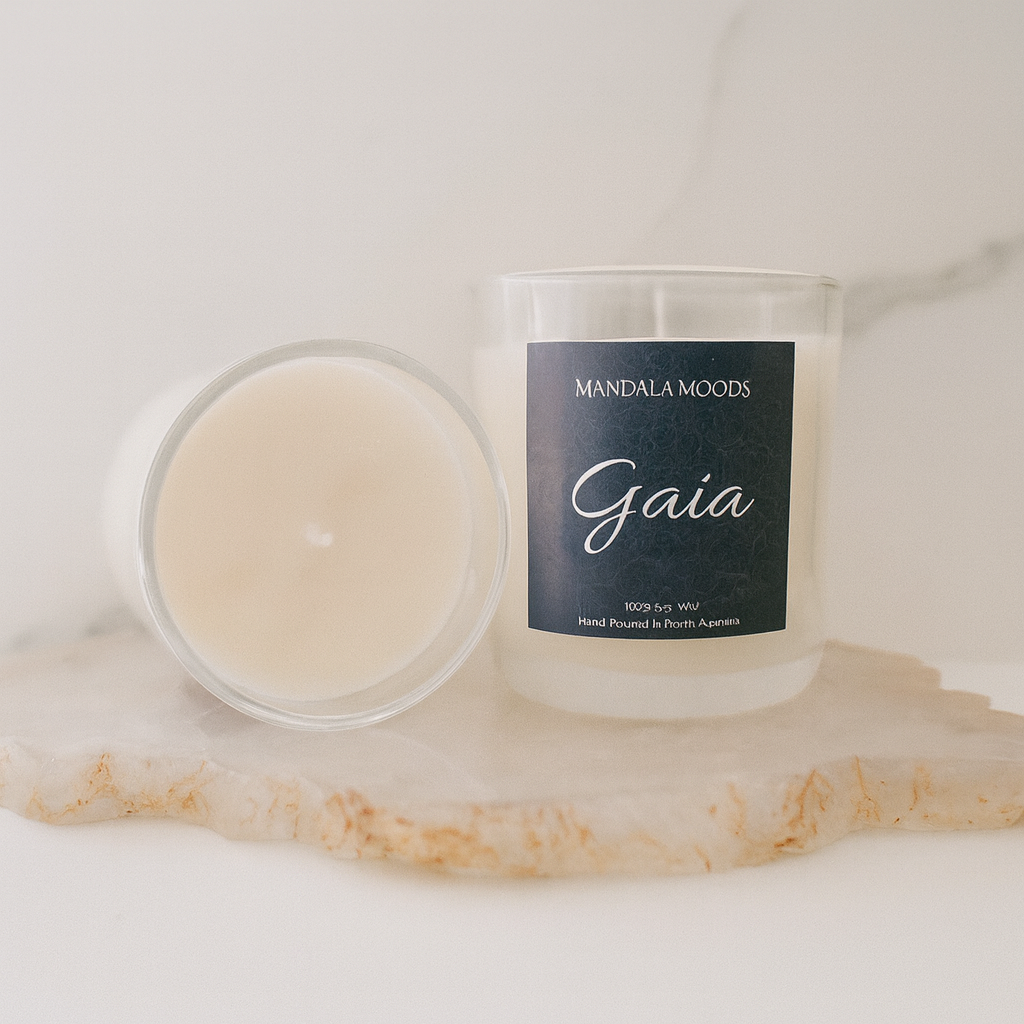 Gaia - freshly picked lemon, Persian lime, and coriander awaken the senses and renew the spirit. 300ml soy wax