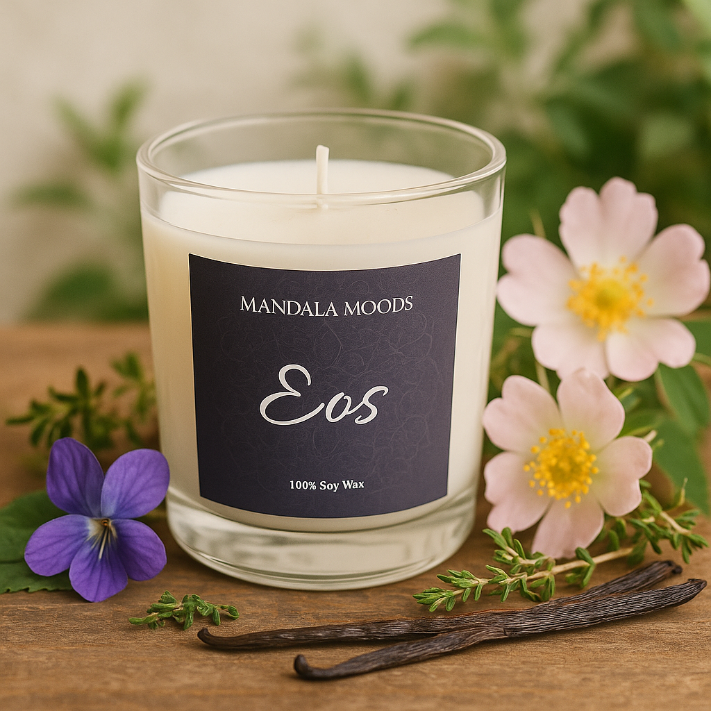 Eos -  a candle for magical beginnings, still mornings, and sacred space. 300ml soy wax