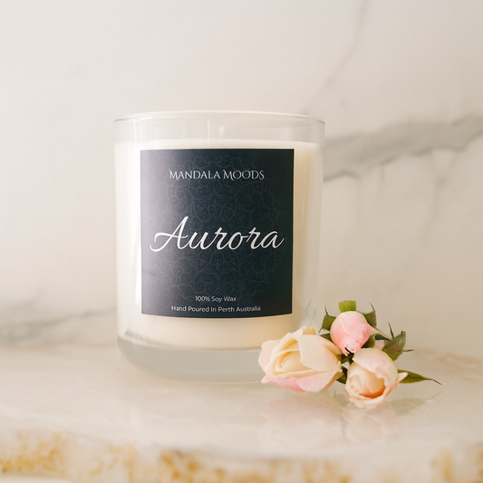 Aurora - Let the scent of ripe strawberries, wild berries, and red roses dance around you, awakening your senses 300ml soy wax