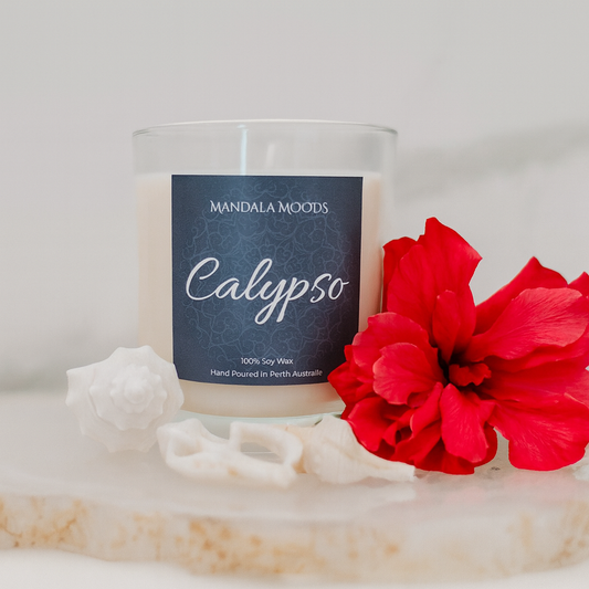 Calypso - The scent of creamy shaved coconut and citrus that seems like a tropical escape. 300ml soy wax