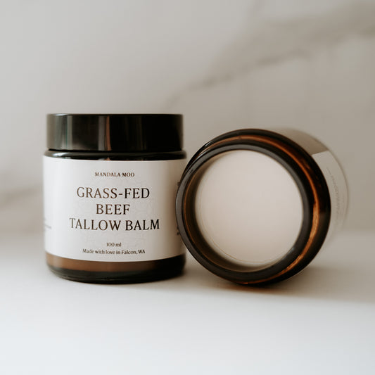 Beef Tallow face and body balm with organic jojoba oil and apricot kernel oil